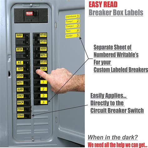 electrical braker box|electrical breaker box labeling chart.